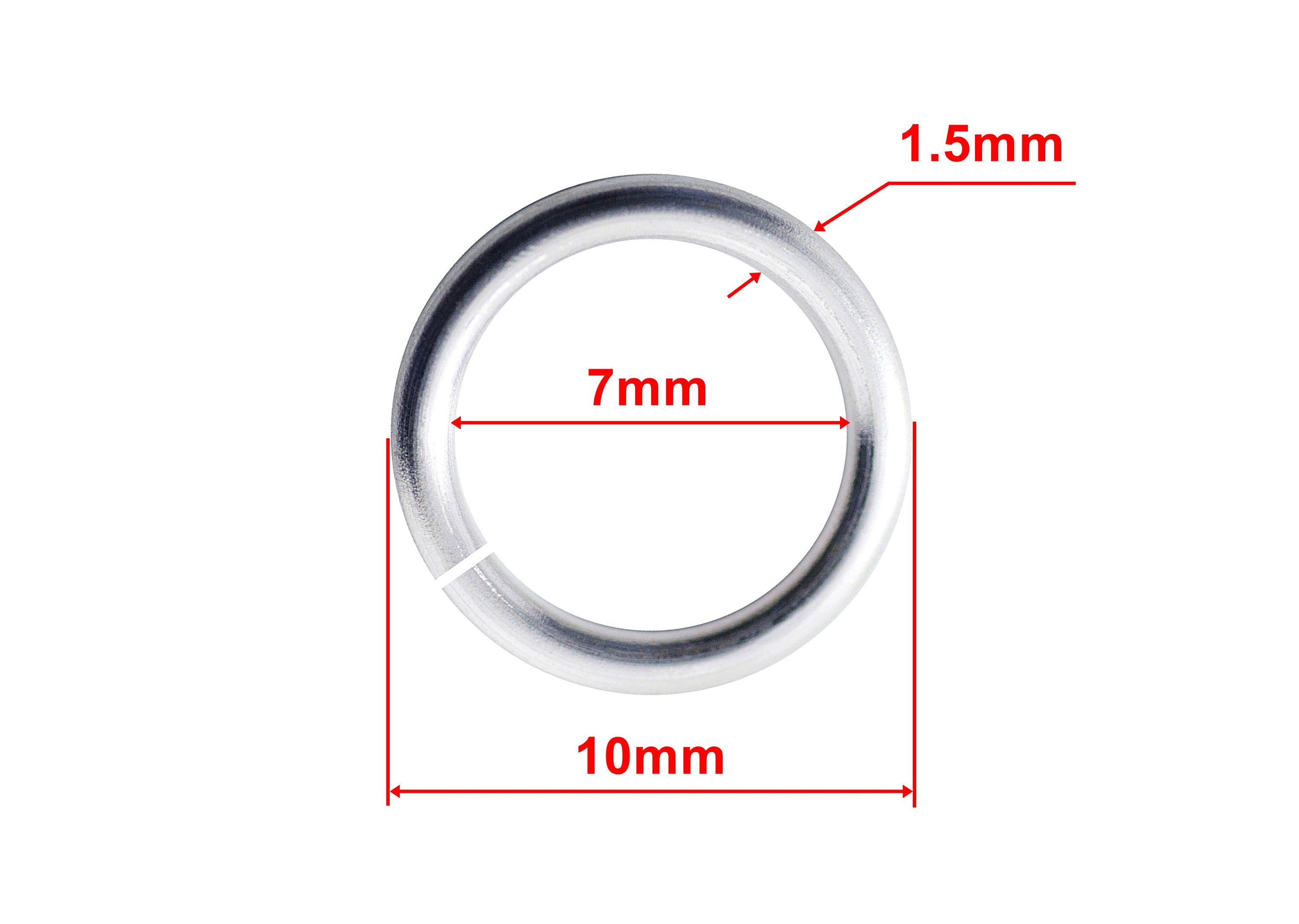 50pcs Open Jump Rings 7mm 10mm 14 16 Gauge Stainless Steel Precisely Cuted High Quality Polished Silver Color Craft Supplies Jewelry Making